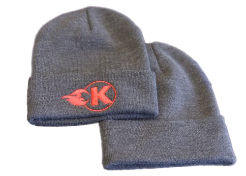 Kooks Grey K-Flame Logo Beanie | Kooks Headers & Exhaust